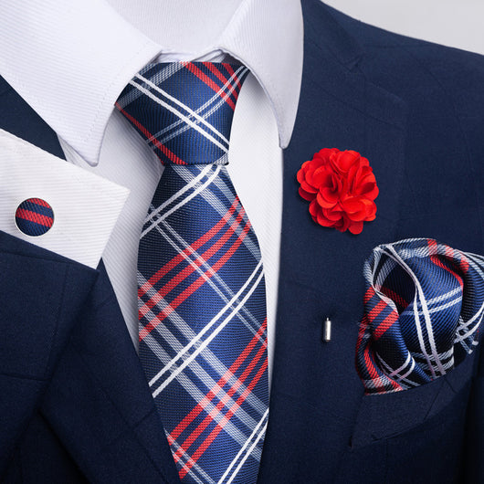 Combo Corbata, Traje y Pañuelo de Bolsillo para Hombre - Juego 8 - Image 59
