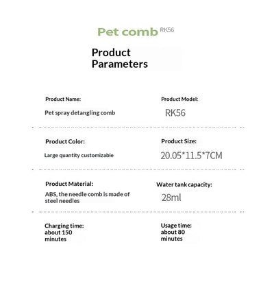 Peine Spray Desembredador para Gatos - Cepillo Profesional Antimaña - Image 21