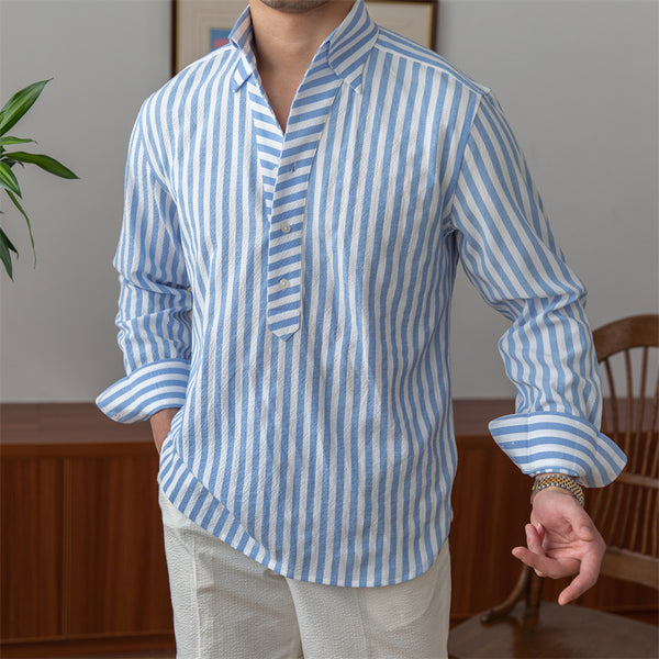 Camisa de Manga Larga Transpirable con Rayas Seersucker - Image 3