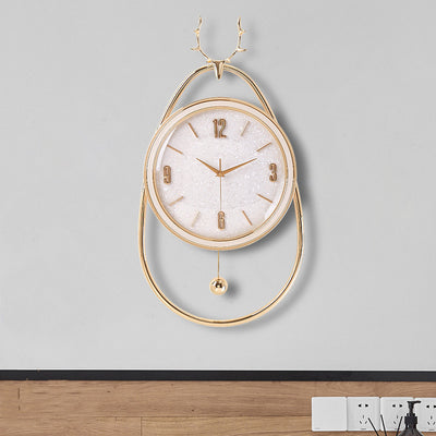 Reloj de Pared Cabeza de Ciervo Nórdico Lujo Minimalista - Image 7
