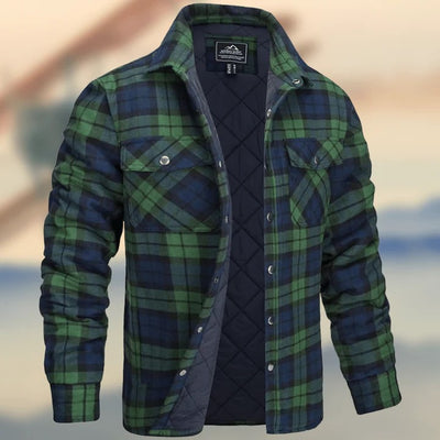 Chaqueta Camisa Hombre Cuadros Gruesos Solapas Largas - Image 11