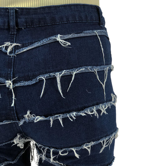 Jeans Skinny Stretch Desteñidos con Flecos para Mujer - Image 17