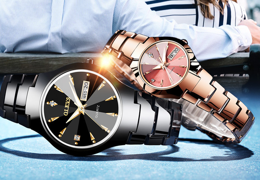 Reloj de Dama Acero Tungsteno Cuarzo Resistente al Agua con Esfera Luminosa - Image 3