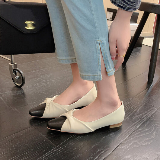 Zapatos Mary Jane Bicolor con Tacón Bajo - Estilo Femenino y Elegante - Image 3