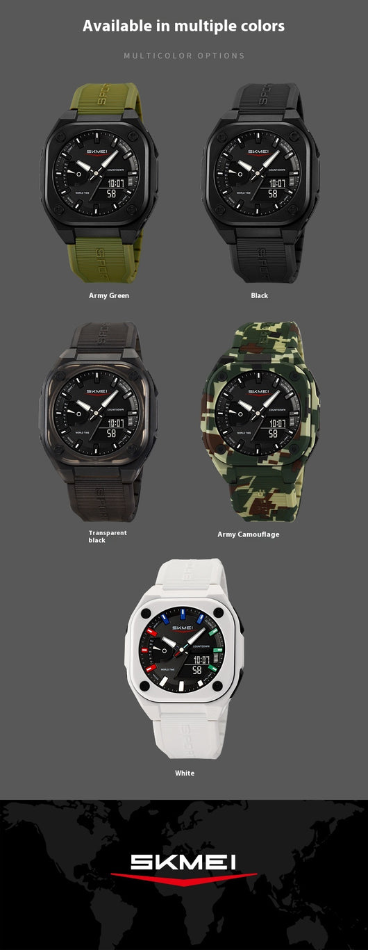 Reloj Electrónico Deportivo Dual con Insertos Luminosos e Impermeabilidad Total - Image 8