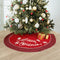 Falda para Árbol de Navidad con Borde Tartán Rojo y Negro