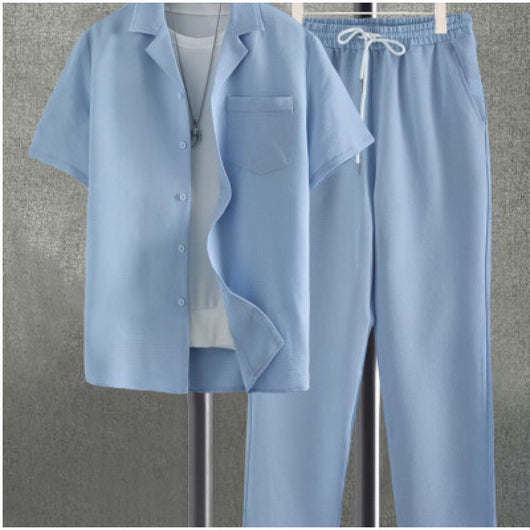 Conjunto Casual de Camisa y Pantalón para Hombre - Estilo Moderno - Image 4