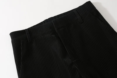 Pantalones Casuales Hip-Hop con Botones y Rayas Drapeados - Image 14