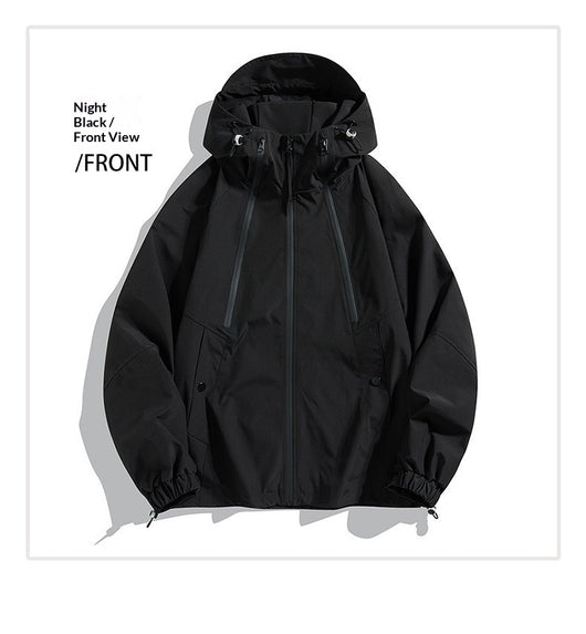 Chaqueta Bomber Impermeable y Cortavientos para Parejas - Diseño Color Block Casual - Image 16