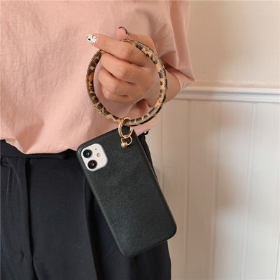 Funda para Celular de Cuero Estampado Leopardo con Anillo Retro - Image 11