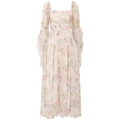 Vestido Infantil de Verano con Cuello Cuadrado y Estampado Floral - Image 6