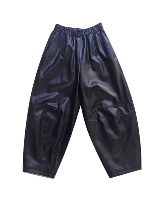 Pantalones de Cuero Ancho Casual Versátil para Mujer - Image 9