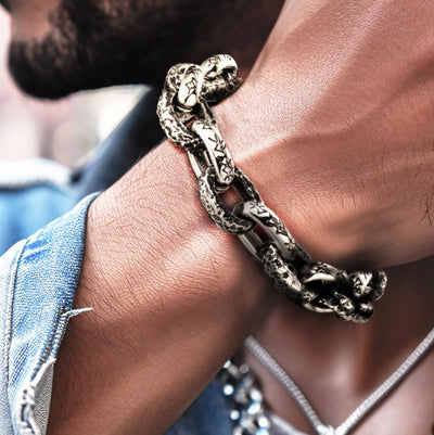 Pulsera Titanio Estilo Retro para Hombre - Image 9