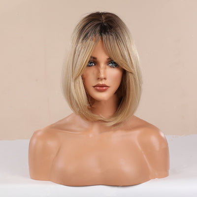 Peluca Corta Liso de Cabello Sintético Resistente al Calor - Image 6