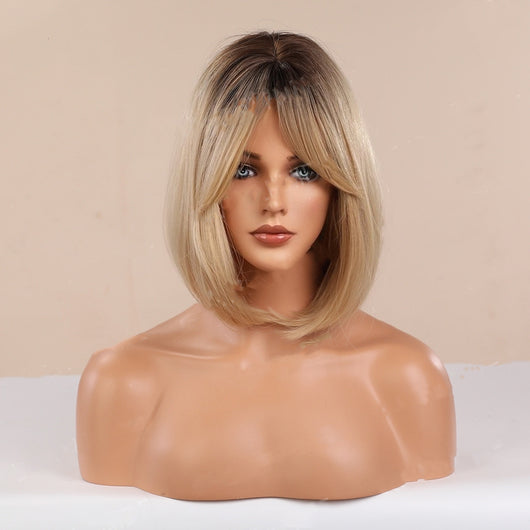 Peluca Corta Liso de Cabello Sintético Resistente al Calor - Image 6