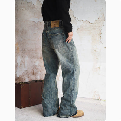 Jeans Rectos Sueltos con Micro Acampanada para Hombre - Image 3