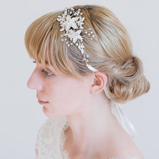 Diadema Artesanal de Strass Dorado y Plateado - Image 2