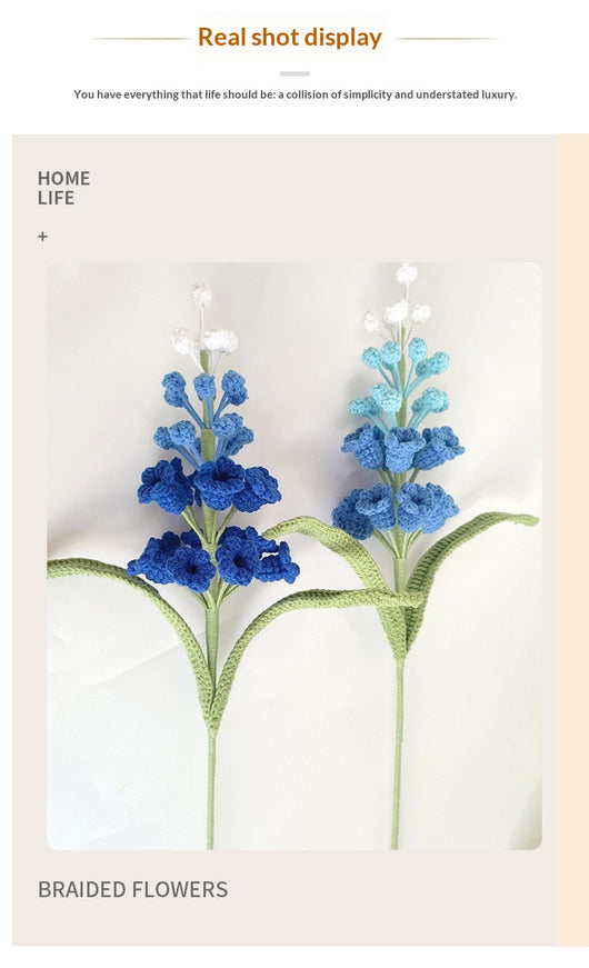 Ramo de Jacinto de Uva Tejido a Mano - Flores Artificiales Acabadas - Image 12
