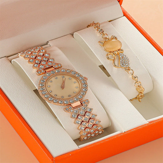 Reloj de Pulsera de Diamantes Redondos Lujo - Image 3