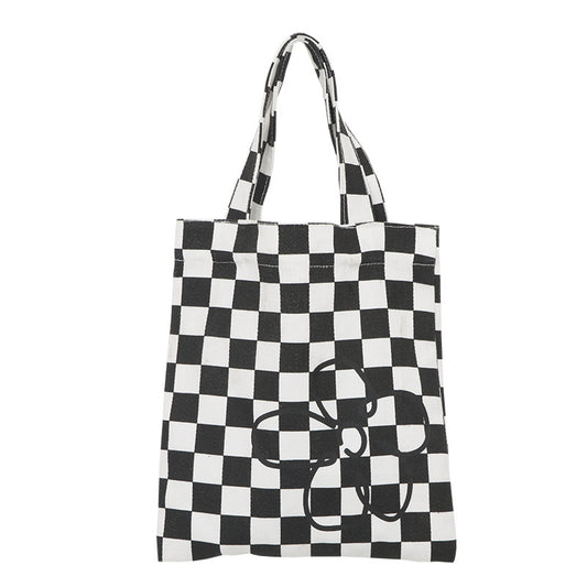 Bolso de Mano Pequeño Canvas Blanco y Negro - Diseño Moderno para Mujer