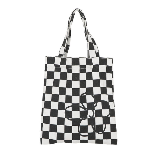 Bolso de Mano Pequeño Canvas Blanco y Negro - Diseño Moderno para Mujer