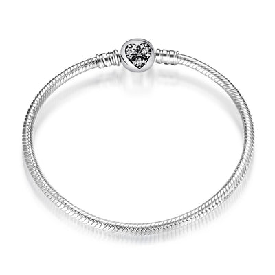 Pulsera de Plata Esterlina S925 con Cadena de Serpiente y Dijes Intercambiables - Image 8