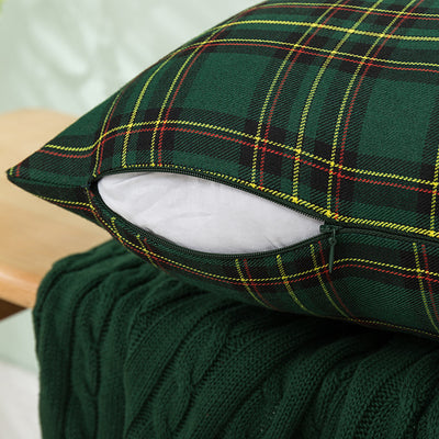 Funda de Almohada Navideña Tartán para Sala de Estar - Image 13
