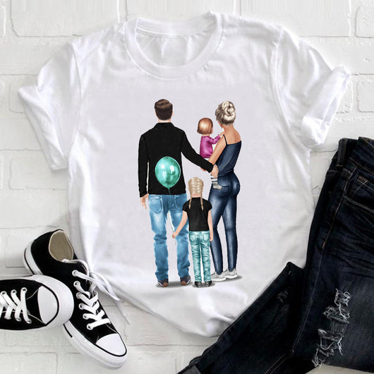 Playera Blanca Estampada Familia Verano para Cuatro - Image 22