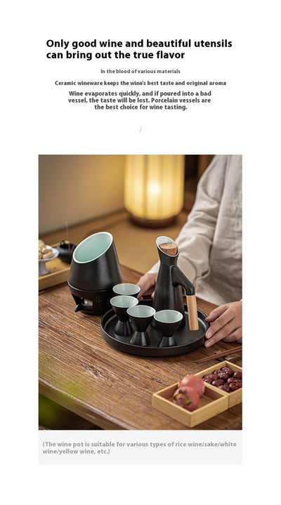 Calentador de Vino Porcelana Negra Japonesa - Image 8