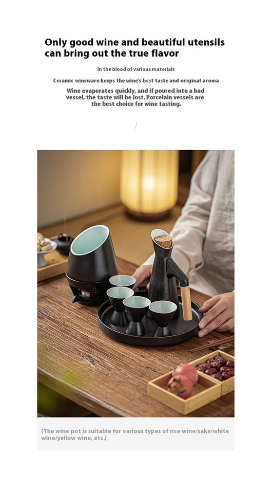 Calentador de Vino Porcelana Negra Japonesa - Image 8