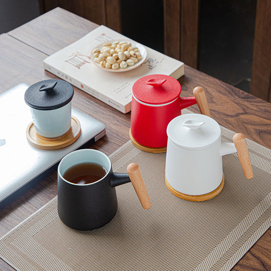 Taza Térmica de Cerámica con Separador de Agua para Té y Café - Image 2