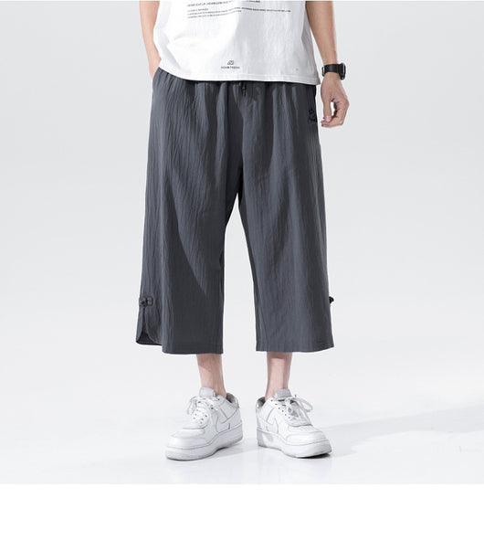 Pantalones Cortos de Lino con Botones Casuales - Image 8