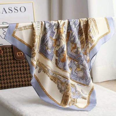 Pañuelo de Seda Cuadrado Lujo Elegante - Accesorio Premium para Regalo - Image 2