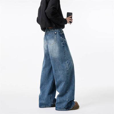Jeans American Rivet Efecto Desgastado con Estilo Lightning - Image 20