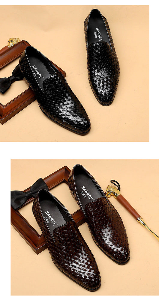 Zapatos de Cuero Tejido para Hombre - Calzado Empresarial Premium - Image 6