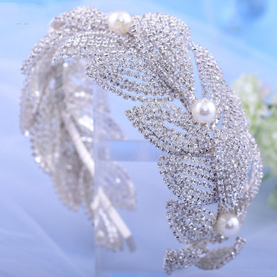 Diadema Artesanal con Hojas de Cristal Brillante - Image 10