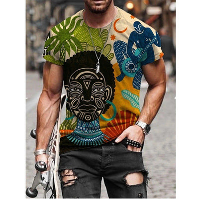 Camiseta Casual Cuello Redondo Manga Corta Diseño 3D Digital - Image 12