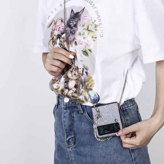 Funda Protectora para Teléfono Plegable con Diseño Estrellado y Pulsera