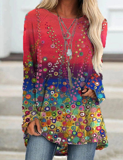 Blusa Floral Manga Larga Escote V para Mujer - Image 6