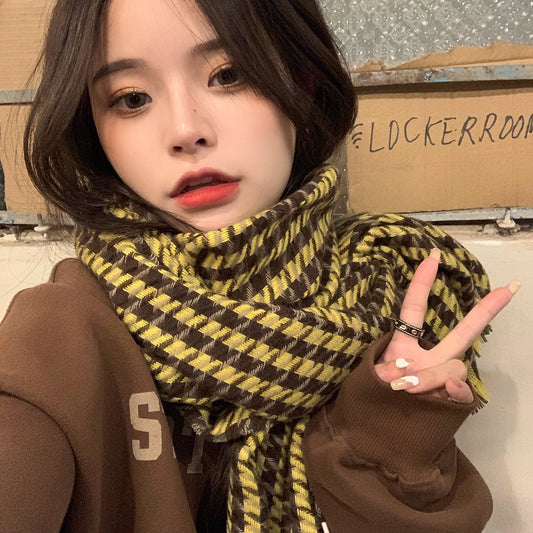 Bufanda Versátil Coreana para Estudiantes - Abrigo Trendy Unisex