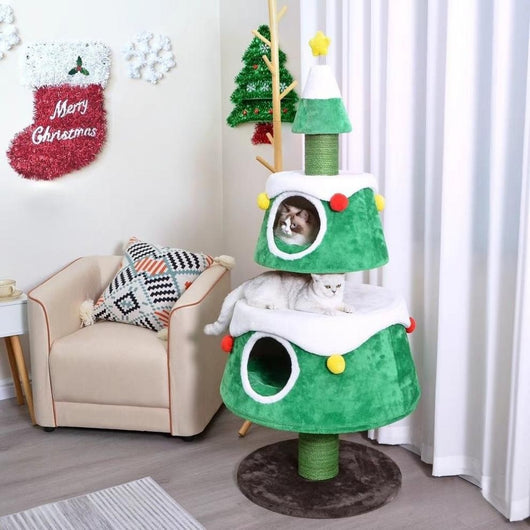 Árbol Navideño para Gatos con Nido Integrado y Zonas de Escalada - Image 6