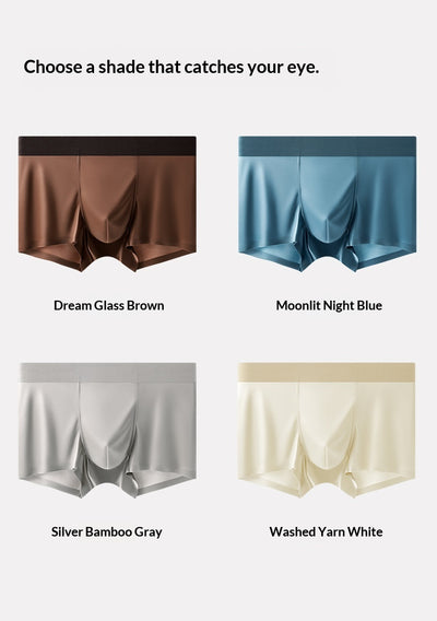 Calzoncillos Boxer Briefs de Seda de Hielo Satinada Antibacteriana para Hombre - Image 25