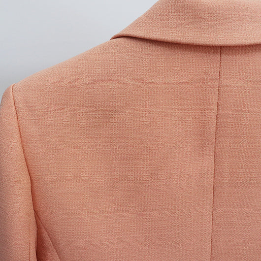 Blazer de Lino Doble Botonadura Slim para Mujer - Image 9