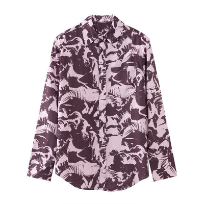 Camisa Estilo Coreano con Hombreras y Estampado Gráfico Moderno - Image 11