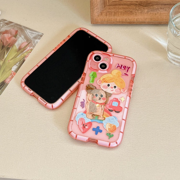 Funda para Teléfono con Pintura de Perro en Óleo