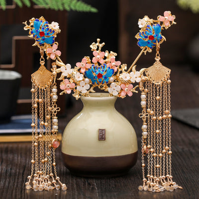 Juego Completo de Accesorios para Cabello Estilo Antiguo con Corona de Hada y Peineta Mariposa - Image 2