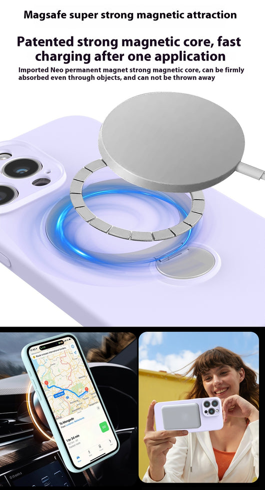 Funda Magnética de Silicona Líquida con Soporte - Protección Anti-caídas - Image 19