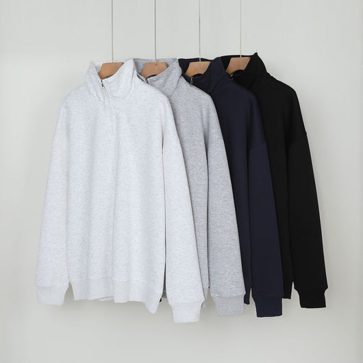Sudadera Premium con Cierre Medio y Cuello Tipo Polo para Mujer - Image 2