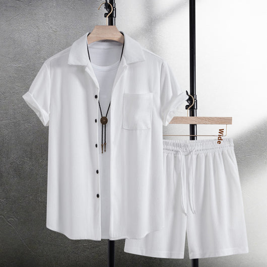 Conjunto de Verano para Hombre: Camisa Casual de Manga Corta y Pantalones de Playa - Image 10