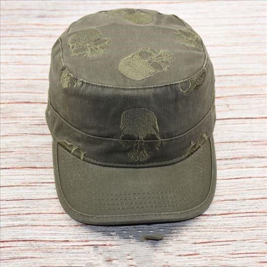 Gorra Plana Vintage con Bordado para Hombre - Image 7